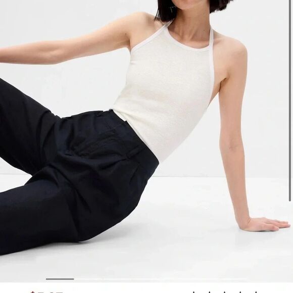 Gap nwt large tall black halter top - Picture 4 of 6